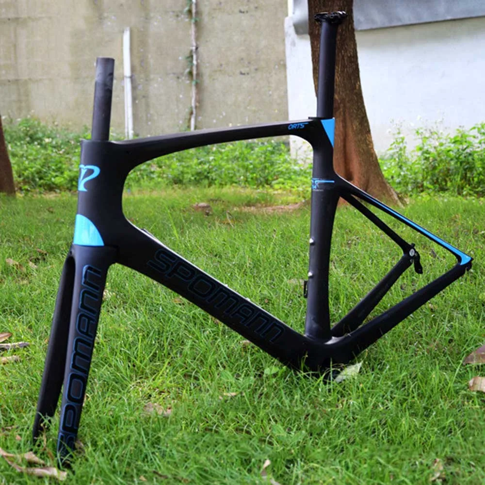 

Road Bike Frame Carbon Fiber Breaking Wind 700C V Brake Matt Lightweight Pneumatic with Front Fork seatpost Road Bicycle Frame