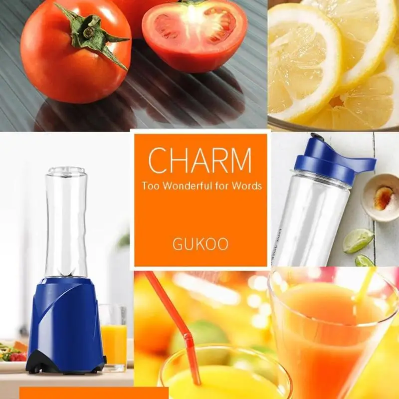 250W 600ml 4 Blades Portable Electric Juicer Blender Fruit Milkshake Mixer