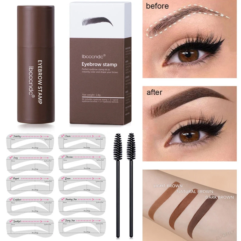 Ibcccndc – nouveau bâtonnet à sourcils, poudre à Contour des yeux, marron, maquillage imperméable, Kit de poudre naturelle
