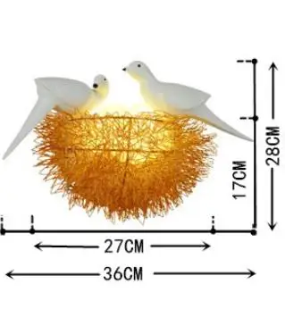 Птичье гнездо светодиодный настенный светильник Детская Спальня Кабинет Ресторан украшение новинка настенный светильник