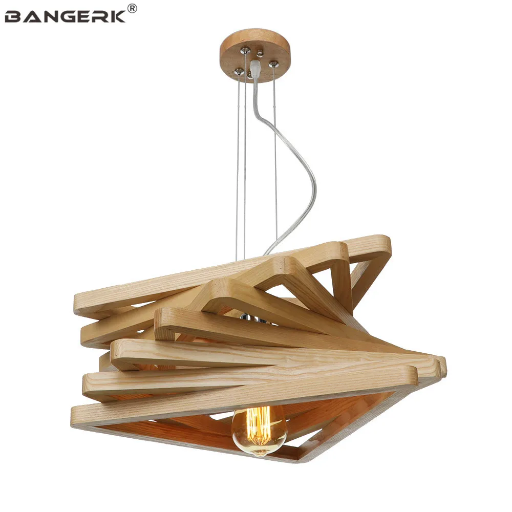 

Nordic Modern Pendant Lamps Edison LED Wood Lamp Loft Decor Style Hanging Light For Home Dining Room Lighting Fixture Luminaire