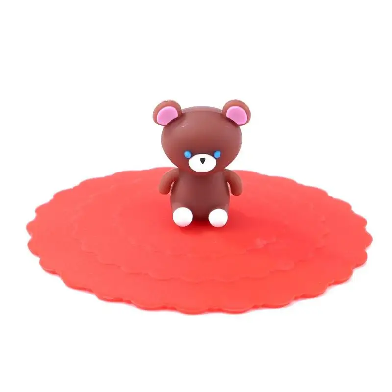 Милая крышка стакана для питьевой воды силиконовая чаши с защитой от пыли