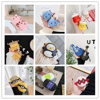 

Cute earphone box cartoon protective case for AirPods 2 Pro case Suitable for Apple AirPods 3 bag with hook protection box