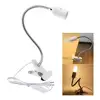 Black white Plug in Clip on Light,Screw bulb Clip on Desk Light for Desk,Bed Headboard with on/off switch,Clamp lamp for reading 6