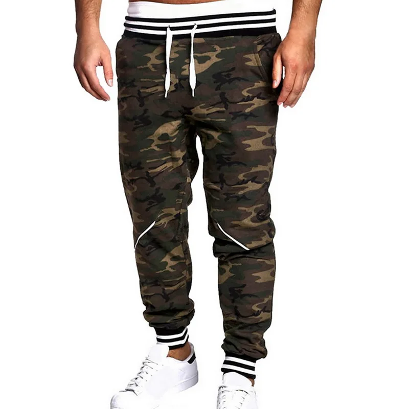 

2019 New Autumn Men Fitted Cotton Sweatpants Camouflage Pants Male Track Pants Patchwork Casual Pants Man Fashion Street Pants