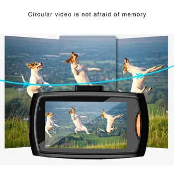 

2.7 inch 6 Lights Night Vision Dual Lens Car DVR Camera Full HD 1080P Wide Angle External Rear Camera H.264 G-sensor Dash Cam
