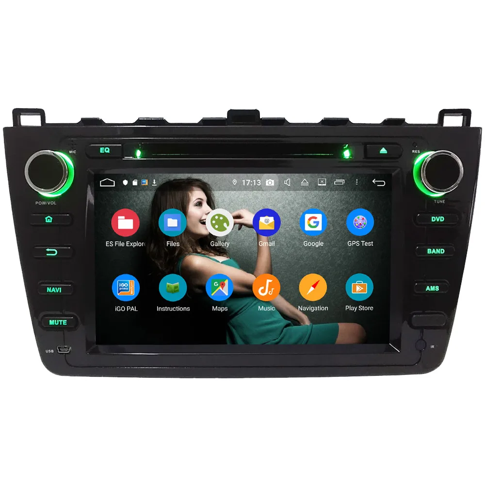 Excellent Klyde IPS 4G WIFI Android 9 Octa Core 4GB RAM 64GB ROM DSP BT Car DVD Multimedia Player Stereo For Mazda 6 Ultra Ruiyi 2008-2015 2
