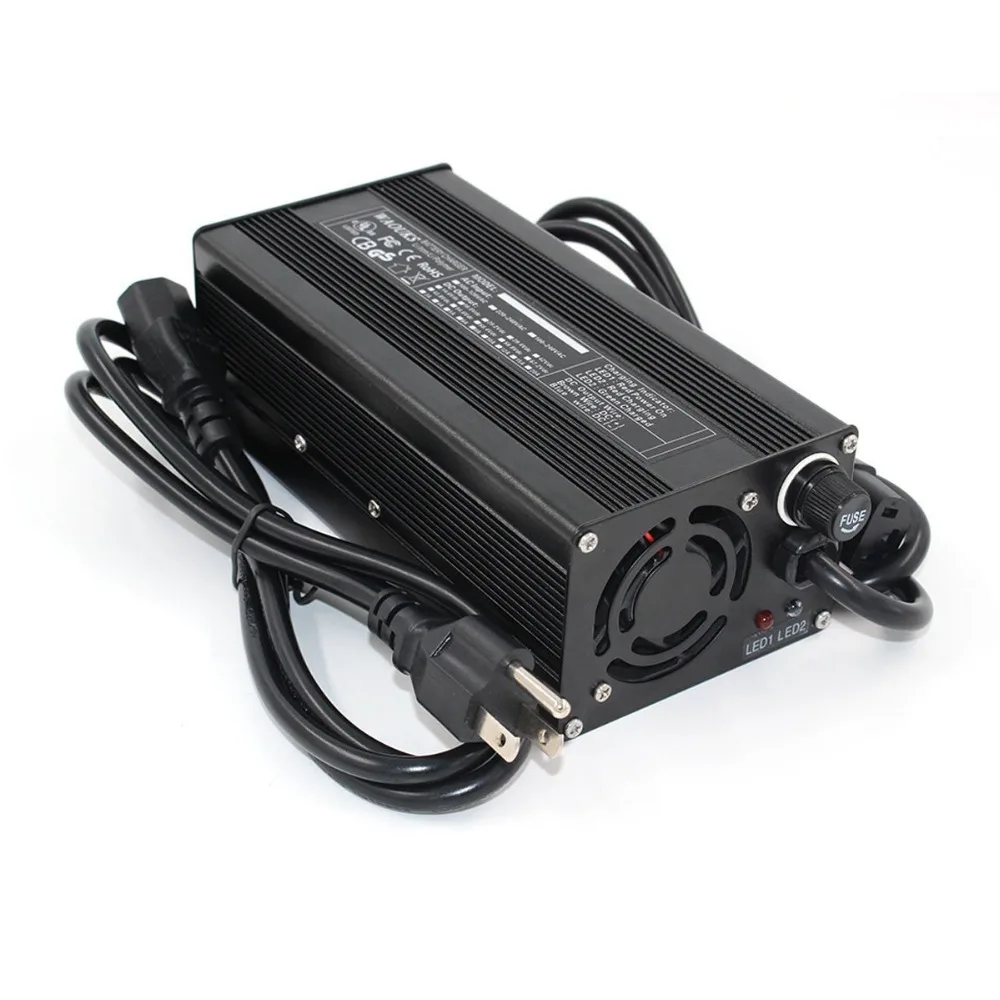 12.6V 20A Charger 12.6V Li-ion Battery Charger For 3S 11.1V 12V Lipo/LiMn2O4/LiCoO2 Battery Charger Aluminum shell With fan