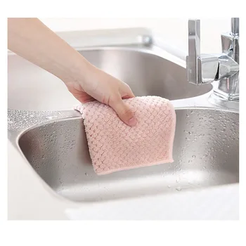 

Kitchen Anti-grease wiping rags efficient Super Absorbent Microfiber Cleaning Cloth home washing dish kitchen Cleaning towel 4.9