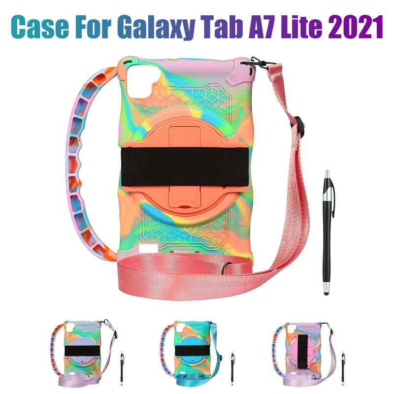 Чехол для планшета Samsung Tab A7 Lite 2021 8 7 дюйма T220 T225 силиконовый чехол-подставка с