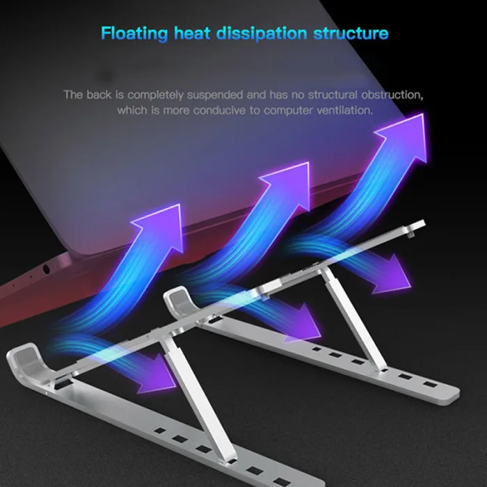 Portable Aluminum Alloy Laptop Bracket Folding Ultra-thin Base Lifting Bracket NK-Shopping