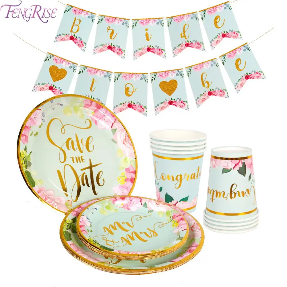 

To Be Bride Wedding Table Decor Mr Mrs Wedding Decoration Tableware Save The Date Paper Plates Cups Bridal Shower Bachelorette