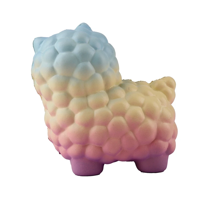 1PCS Original Jumbo 11cm Kawaii Slow Rising Bling Rainbow Sheep/Alpaca Soft Cute Animal Squeeze Bread Cake Scented Toys