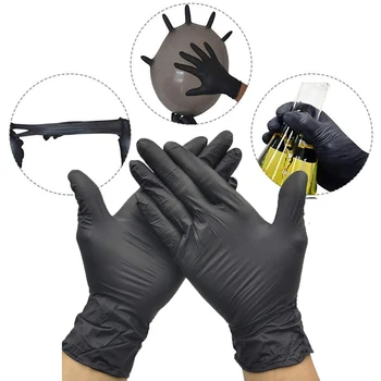

100PCS Disposable Gloves Latex Household Cleaning Washing Food Gloves Nitrile Latex Gloves Universal for Left and Right Hand