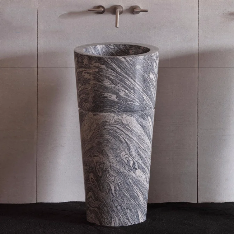 

stone bathroom pedestal sinks with long-term service