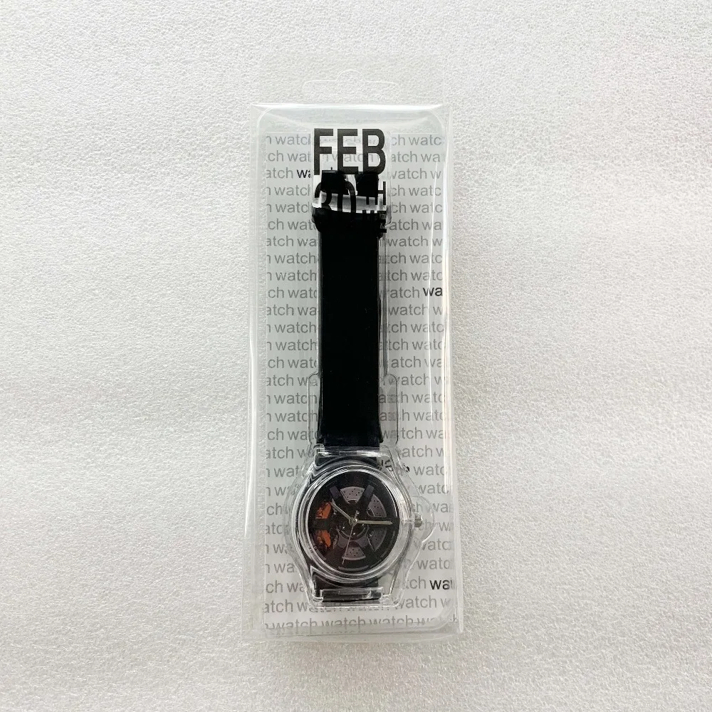 FB7100 Recyle Пластиковые Автомобильные наручные часы кварцевые для мужчин t женщин мужчин спортивные часы обода колеса 2D печатных