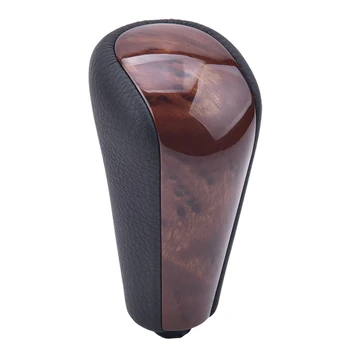 

3 Speed 4 Speed Gear Shift Knob Genuine Leather Gear Stick Mahogany Shifter Knob For Toyota Prado 120 2005 2006 2007 2008 2009