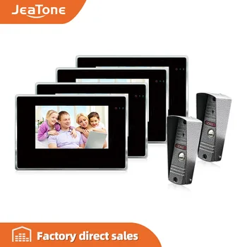 

JeaTone 7" Wired Video Doorbell Intercom Set Home Security 1200TVL Camera Fashionable Monitor New Video Intercocm Doorbell