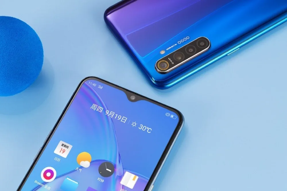 realme X2 мобильный телефон 6G 128G Snapdragon 730G 64MP камера 6,4 ''полный экран NFC OPPO мобильный телефон VOOC 30W быстрое зарядное устройство