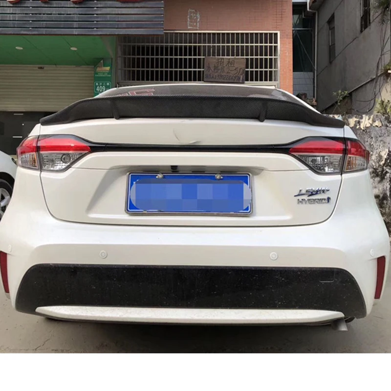 Спойлер corolla hybrid из настоящего углеродного волокна для багажника, заднего крыла,- аксессуары для Toyota corolla, задний плавник R style