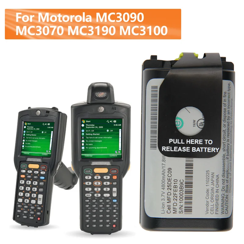 

Genuine Replacement Battery 82-127909-01 For Motorola MC3090 MC3070 MC3190 MC3100 Mobile Handheld Computer Battery 4800mAh