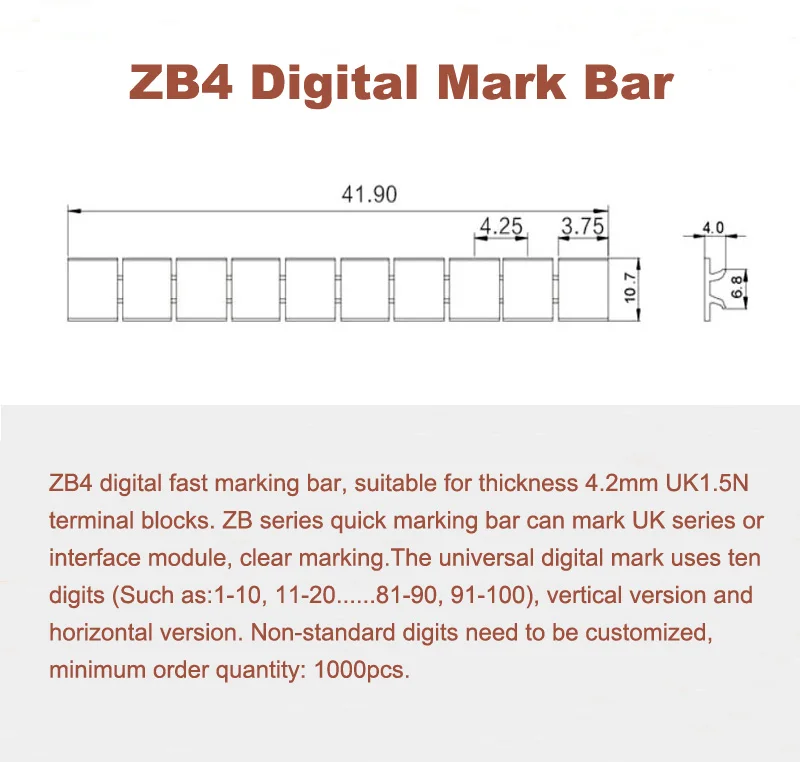 ZB4 blank pitch 4.2mm