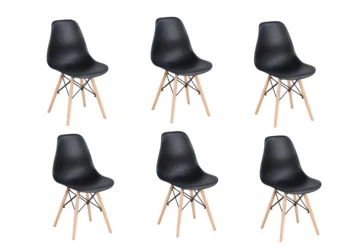 

A set of 6 medieval dining chairs, high-quality plastic retro chairs with metal feet , suitable for kitchen dinning room