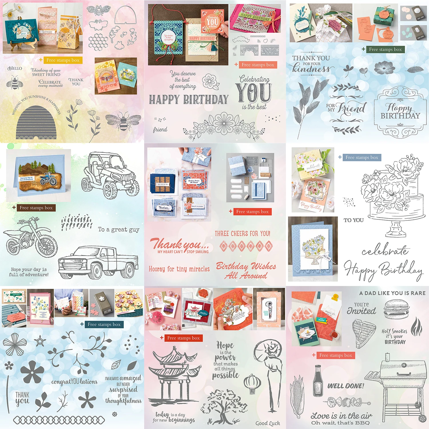 Promotion New Metal Cutting Dies and Stamps for DIY Scrapbooking Photo Album Paper Card Decorative Craft Transparent | Дом и сад