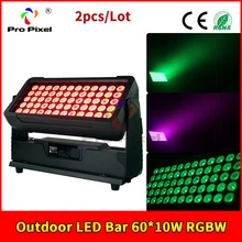 2 шт. Водонепроницаемый светодиодный светильник уличный светодиодный светильник 60*10 Вт RGBW Dmx контрольный сценический светильник dj светильник