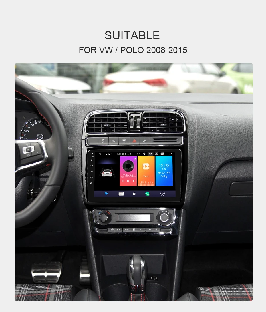 ISUDAR Автомагнитола для VW/Volkswagen/POLO Sedan 2009- 2 din Android 9 Авторадио Мультимедиа gps DVR камера ram 2GB rom 32GB USB