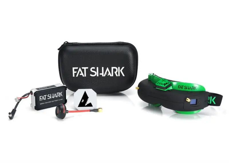Fatshark attitude V5 зеленые очки с цифровым видеорегистратором и встроенным модульным 5,8 ГГц OLED двойной приемник