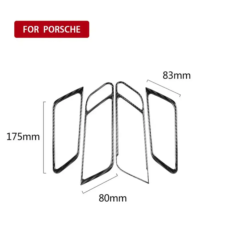 FOR Porsche Cayenne Car Interior Accessories Carbon Fiber Door handle frame panel Interior Stickers