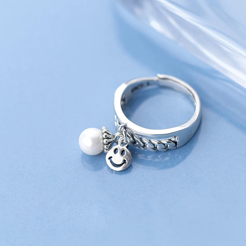 

Pearl Ring 925 Silver Punk Jewelry Vintage Charm Simple Joyas Haut Bague Femme Knuckle Aneis Ladies Ring Boho Rings for Women