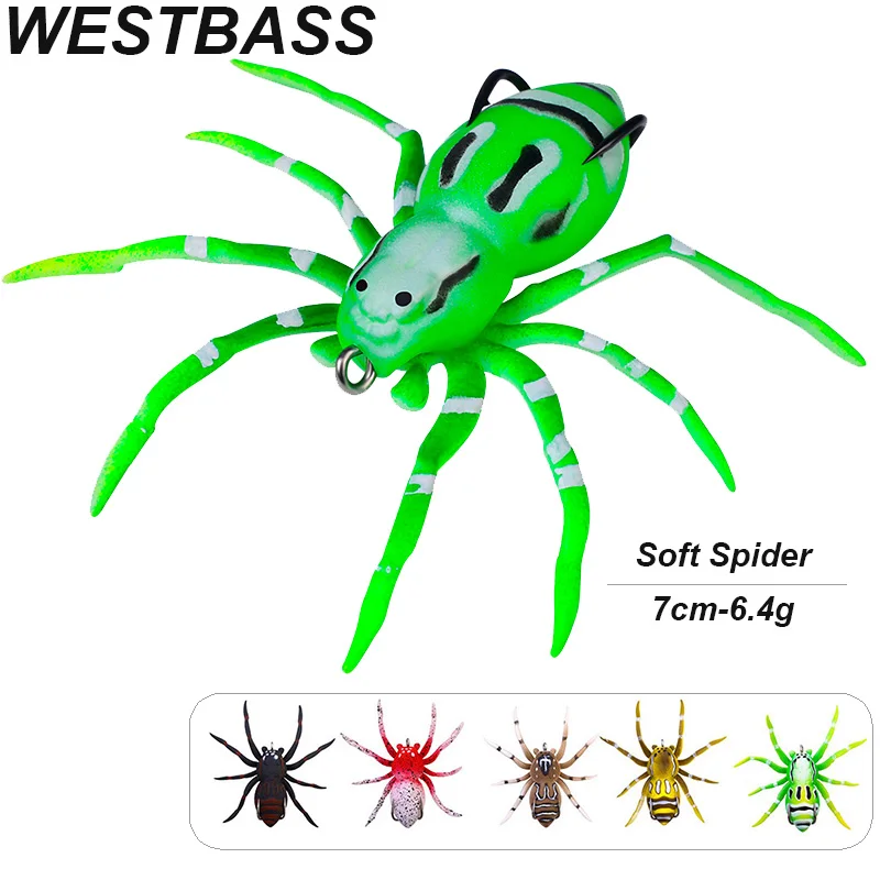 Spider Soft Lure Fishing Lures  Silicone Spider Fishing Bait - 1px