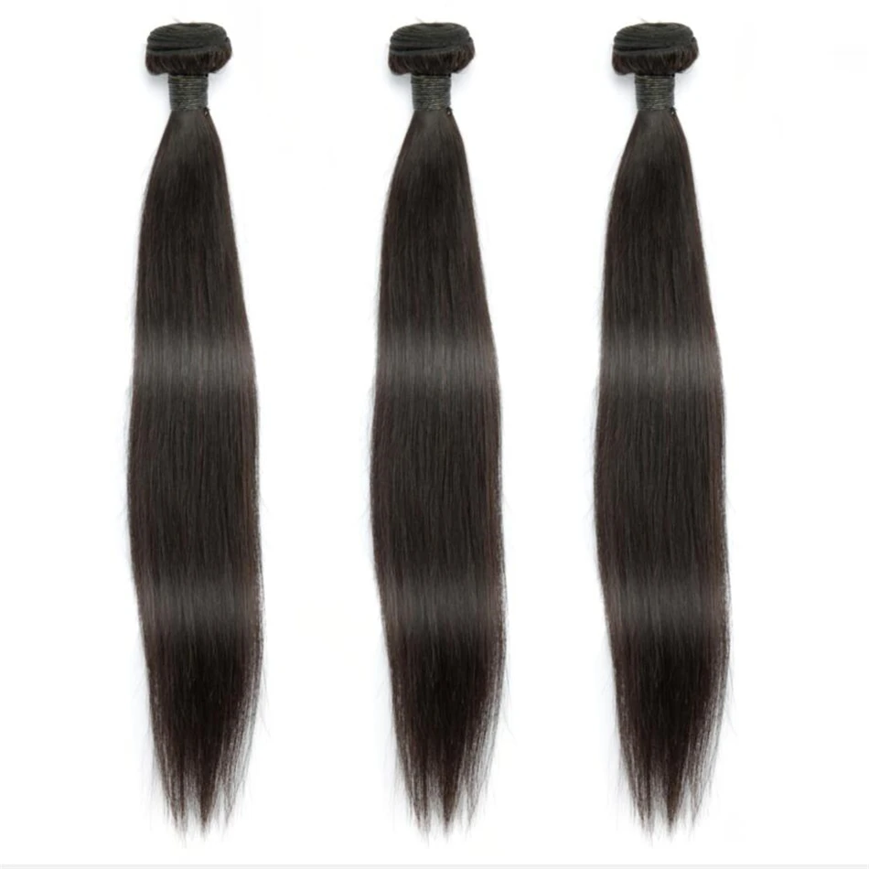 

Peruvian Hair Bundles Straight Human Hair Bundles MIHAIR Remy Hair Extensions 8-30inch Natural Black Color Double Weft