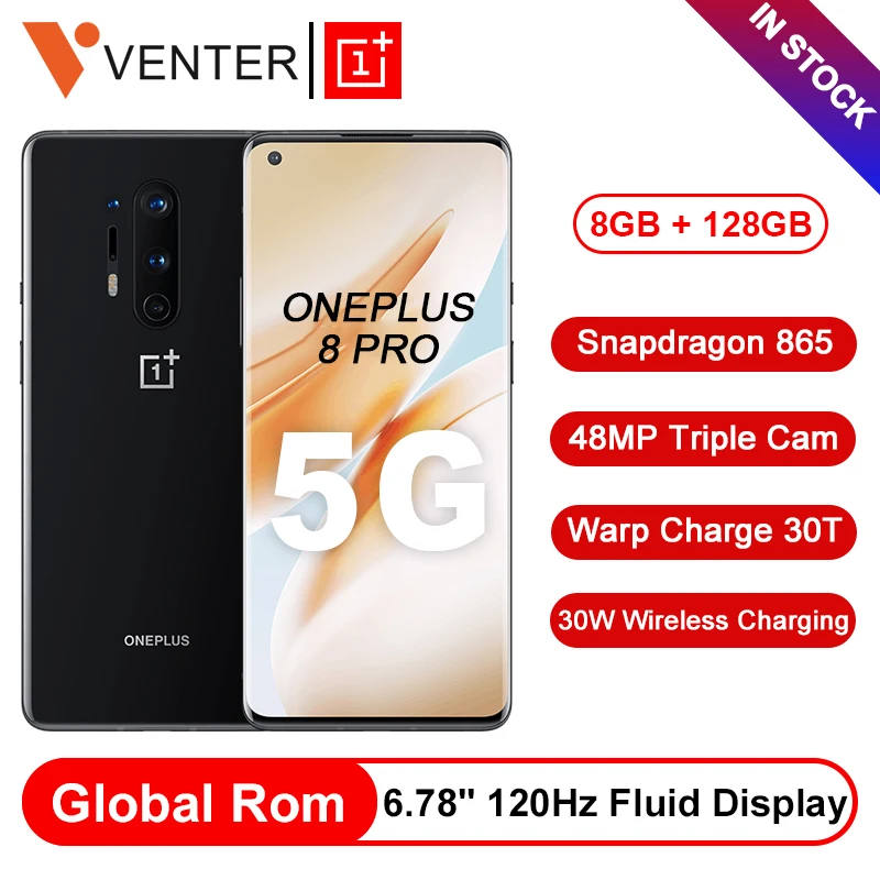 Глобальная Rom Oneplus 8 Pro 5G Смартфон Snapdragon 865 8G RAM 128G ROM 6,78 ''120Hz экран Android10 30W зарядное устройство NFC Глобальная Rom Oneplus 8 Pro 5G Смартфон Snapdragon 865 8G RAM 128G ROM 6,78 ''120Hz экран Android10 30W зарядное устройство NFC