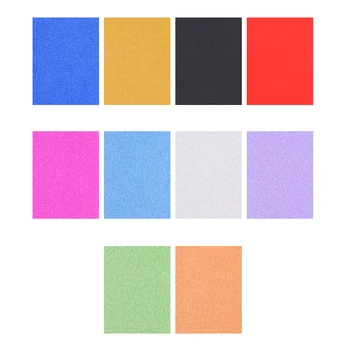 

10pcs Glitter Flash Handcraft Paper Sheets DIY Crafts Wall Cake Decoration for Xmas New Year Festival