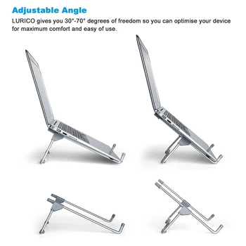 

Laptop Tablet Stand Portable Folding Stand Tablet Top Anti-skid Angle Height Adjustable Bracket Home Office