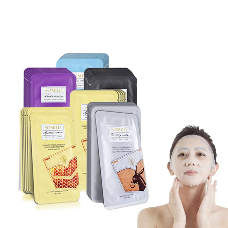 SOMILD, отбеливающая маска с молоком Ослика, гиалуроновая кислота, увлажняющая маска для лица, уход за кожей, против морщин, корейская косметика для лица