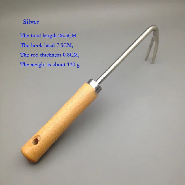 HERCHR Bonsai Tool Root Hook Bonsai Root Rake Gardening Pick Sturdy Claw Root Hook Loosening Tool Gardening Iron Hook Bonsai Tools For Outdoor Garden Digging Cultivator Weed Remove