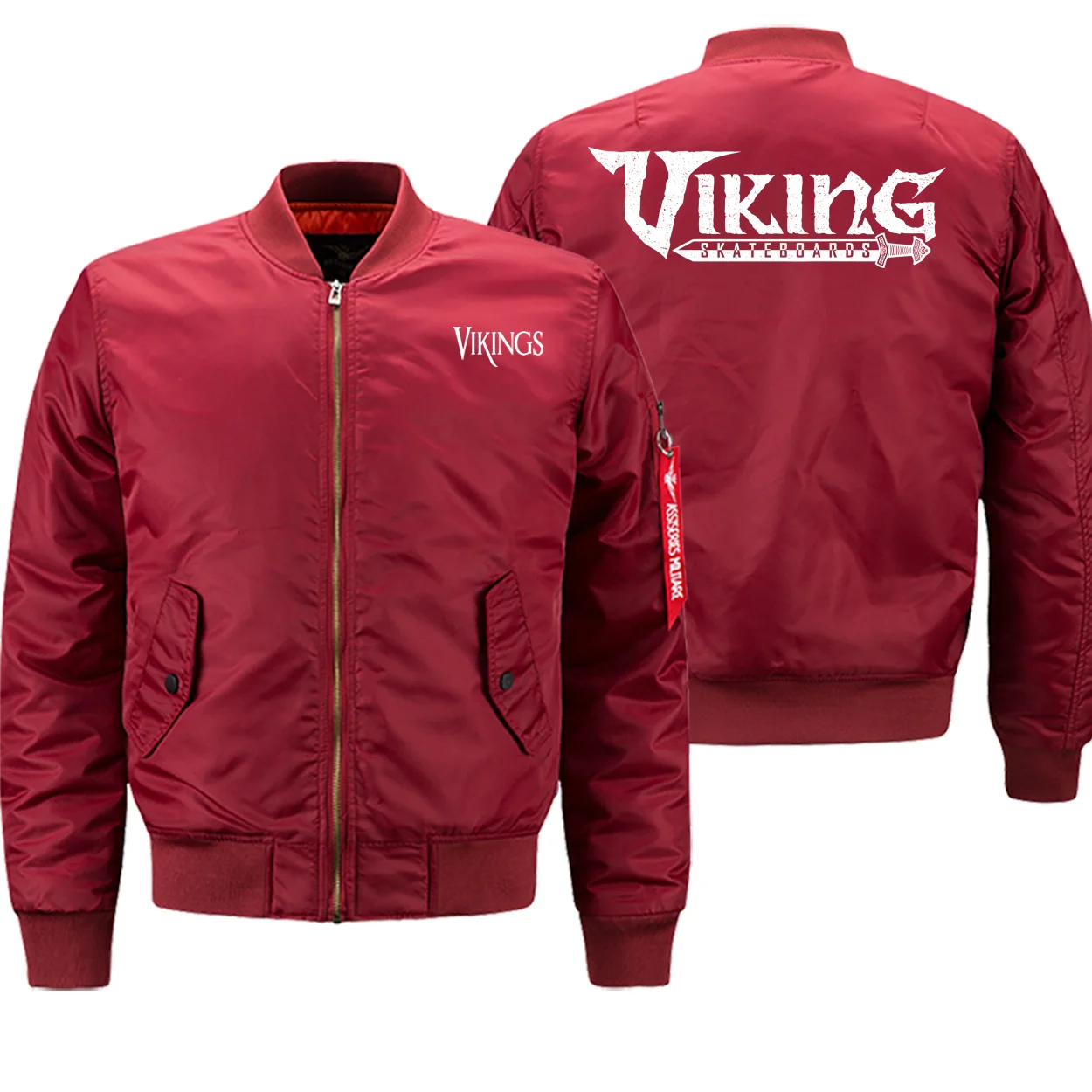 Vikings куртка с принтом Мужская Уличная Хип Хоп зимняя модная мотоциклетная куртка-бомбер горячая Распродажа куртки теплая одежда Высокое качество