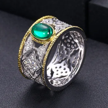 

janekelly Charm Trendy round shape Statement Stacks Rings for Women Cubic Zircon Finger Rings Beads Ring Boho Beach Jewelry