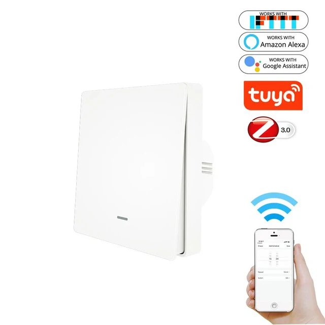 Комплект Zigbee Smart Gateway Hub Tuya умный дом автоматизация сцены охранная сигнализация комплект PIR двери окна датчик температуры и влажности - Цвет: Zigbee Switch 1 Gang
