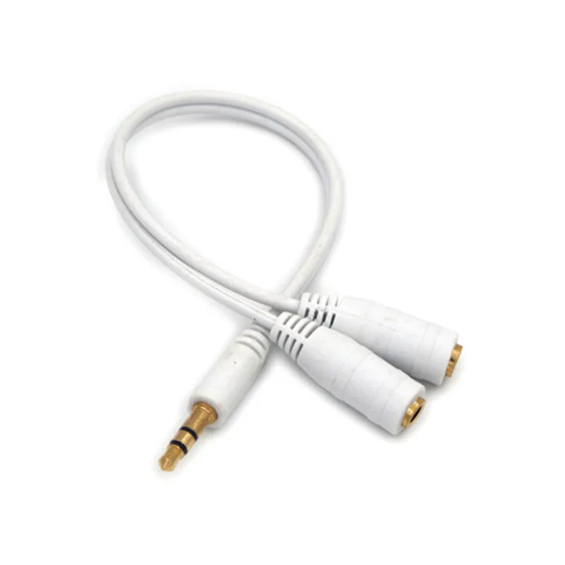 Headphone Splitter Audio Cable 3 5mm Male to 2 Female Jack 3 5mm Splitter Adapter Aux Cable for iPhone Samsung huawei MP3 Player