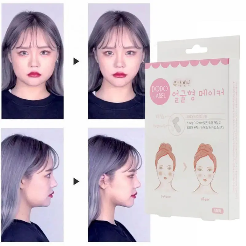 

40Pcs/Set New Fashion Invisible Thin Face Sticker Instant V Shape Face Tape Slim Double Chin Face Lifting Patch