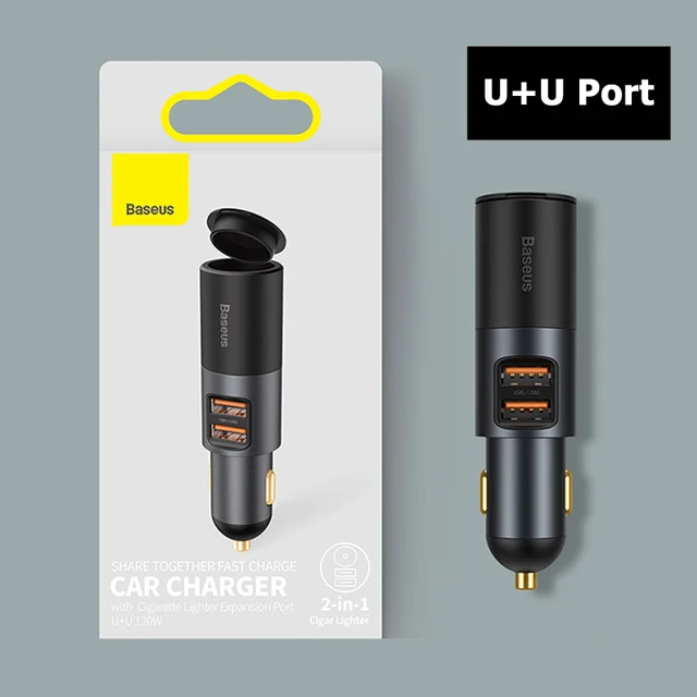 Baseus Usbカーチャージャー 1w 急速充電 4 0 Qc4 0 Qc3 0 Pd 12 24v用急速充電器 シガレットライター ソケット Aliexpress 携帯電話 電気通信