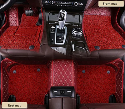 Red with red ZRCGL универсальный автомобильный коврик для Renault все модели captur megane scenic kadjar fluence коврик для машины Espace Talisman Latitud - Название цвета: Red with red