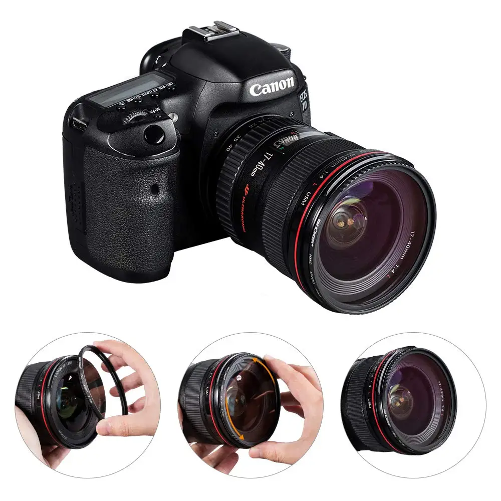 K& F концепция 67 мм 77 мм 82 мм УФ-фильтр ультра тонкий оптика с многослойным покрытием ультрафиолетовая защита объектива фильтр для Canon Nikon Cam DSLR