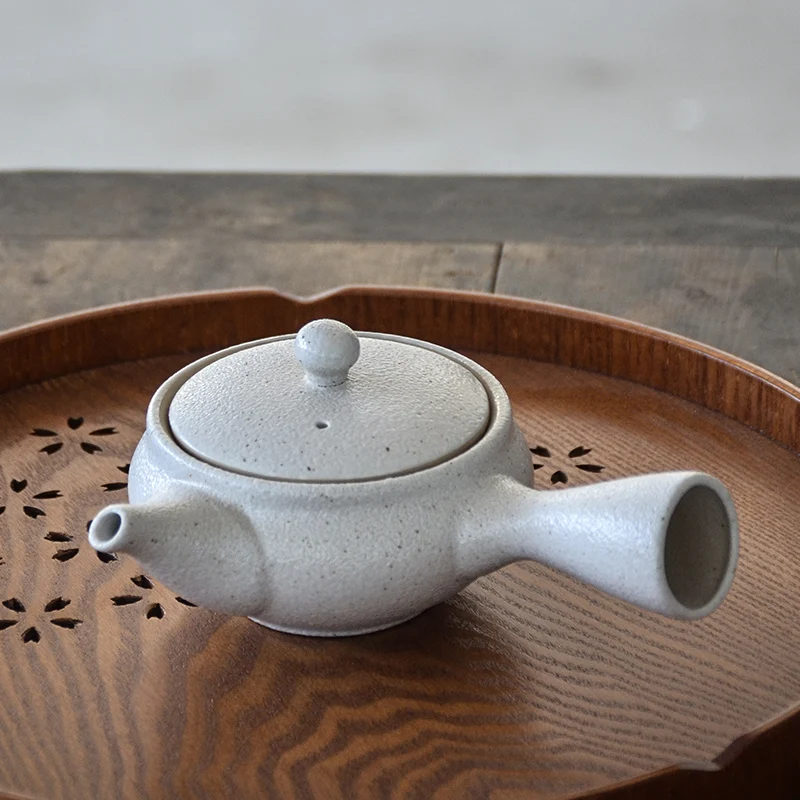 TANGPIN, японские керамические чайники kyusu, чайник, чайник кунг-фу, чайный горшок, посуда для напитков - Цвет: Белый