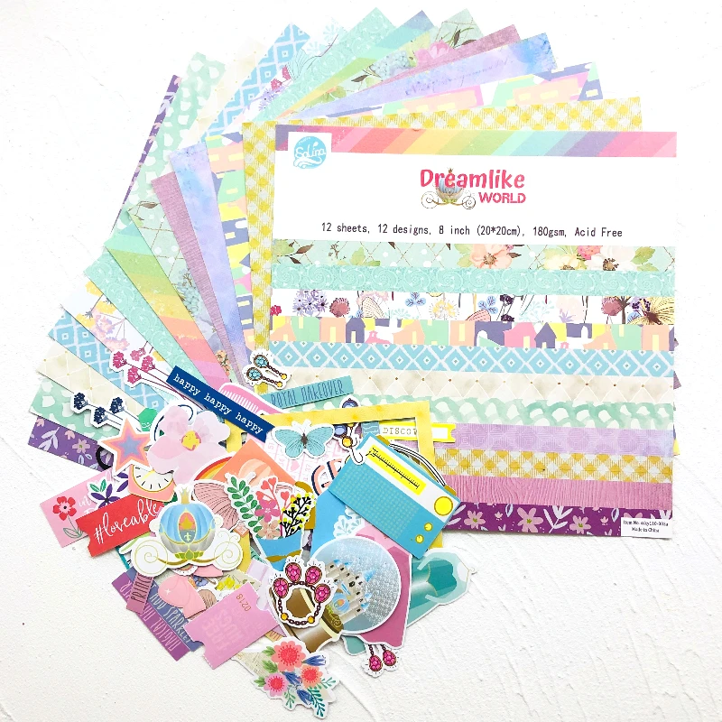 Salina Studio Art Design Queen Collage Ephemeras Diecuts and 8 Inch Paper 12 Sheets Decorations Scrapbooking New Arrival 2022 | Дом и сад